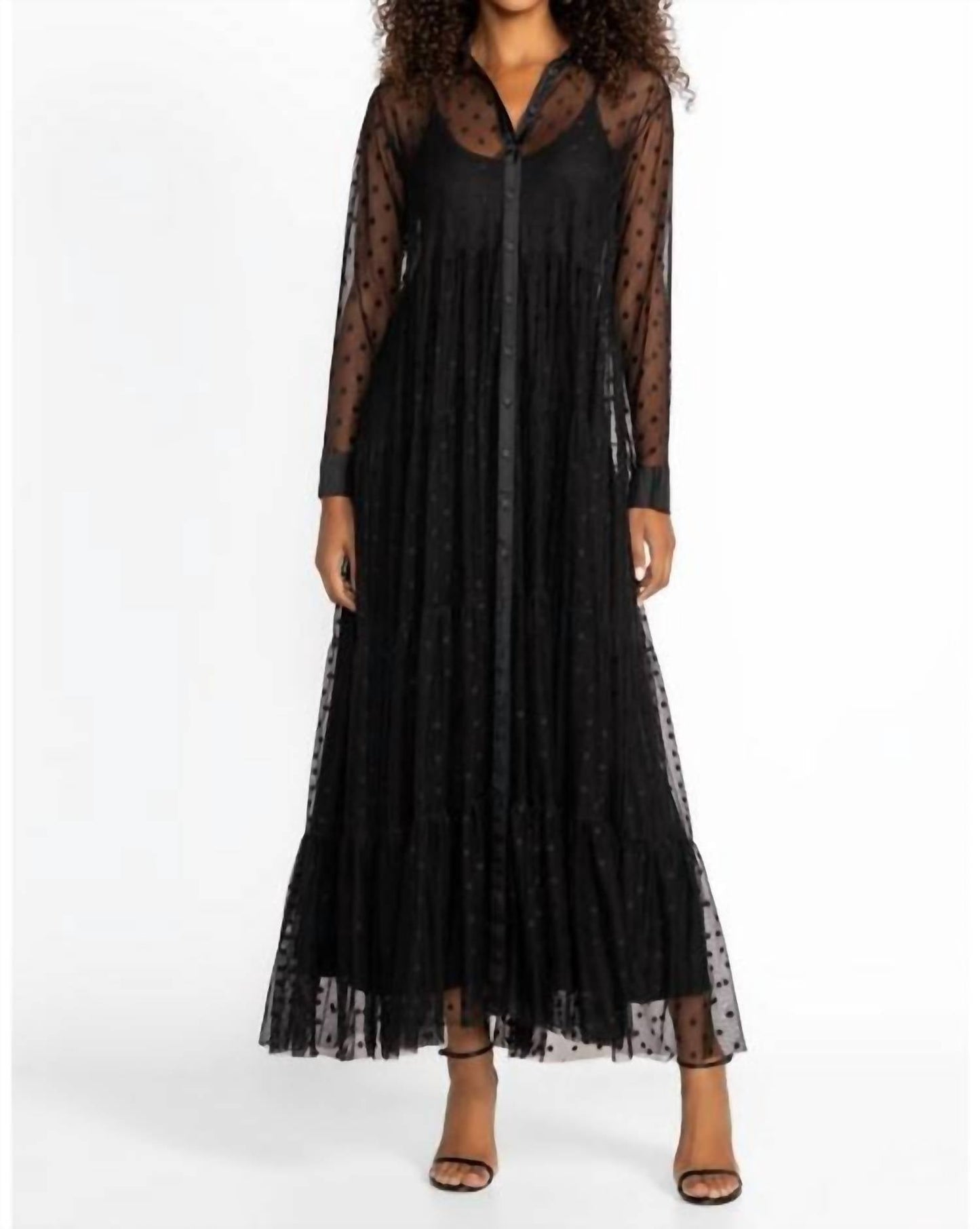 Johnny Was - MAZZY TIERED SHIRT DRESS (SLIP)