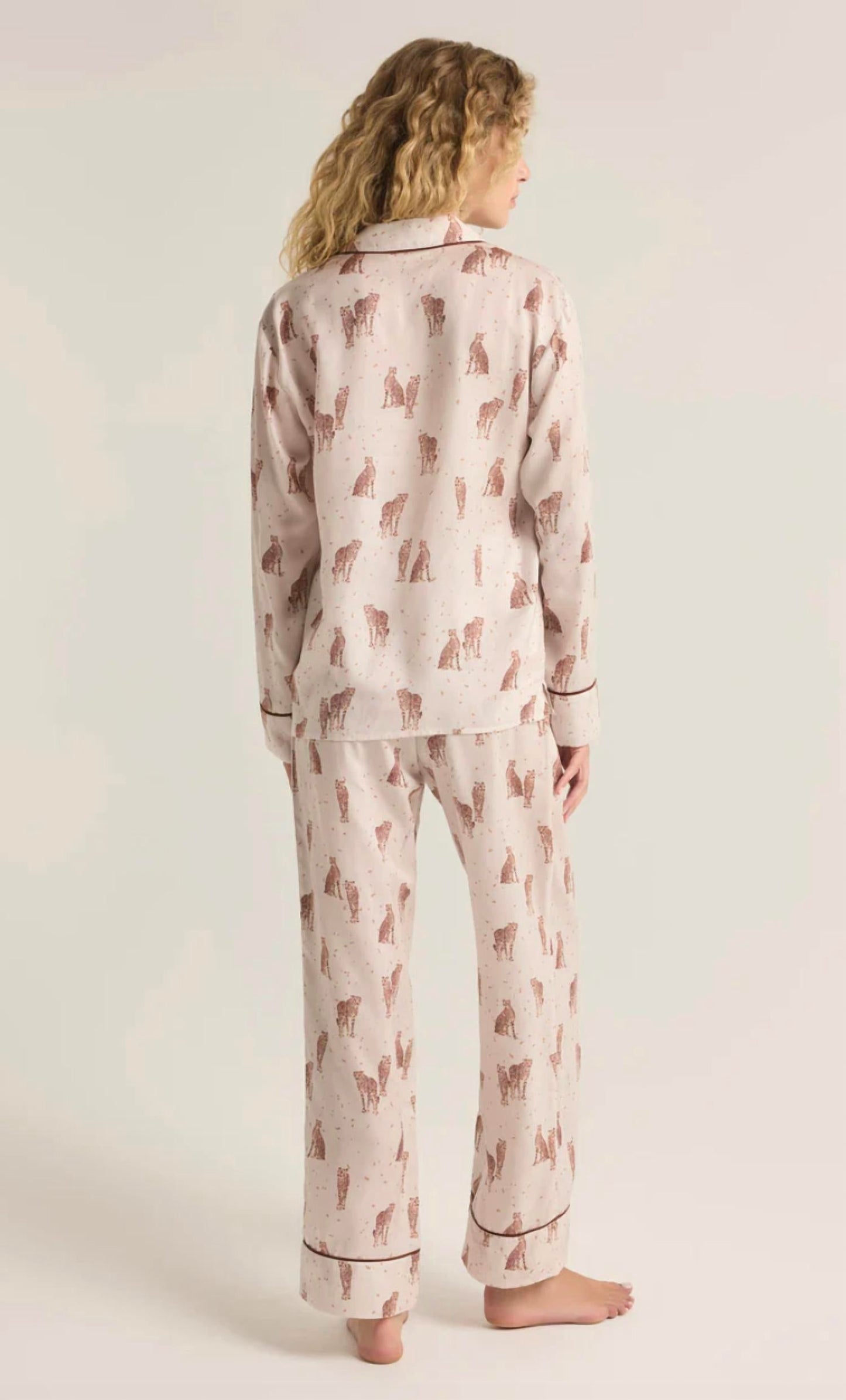 Z Supply - DREAMER CHEETAH SATIN LOUNGE SET