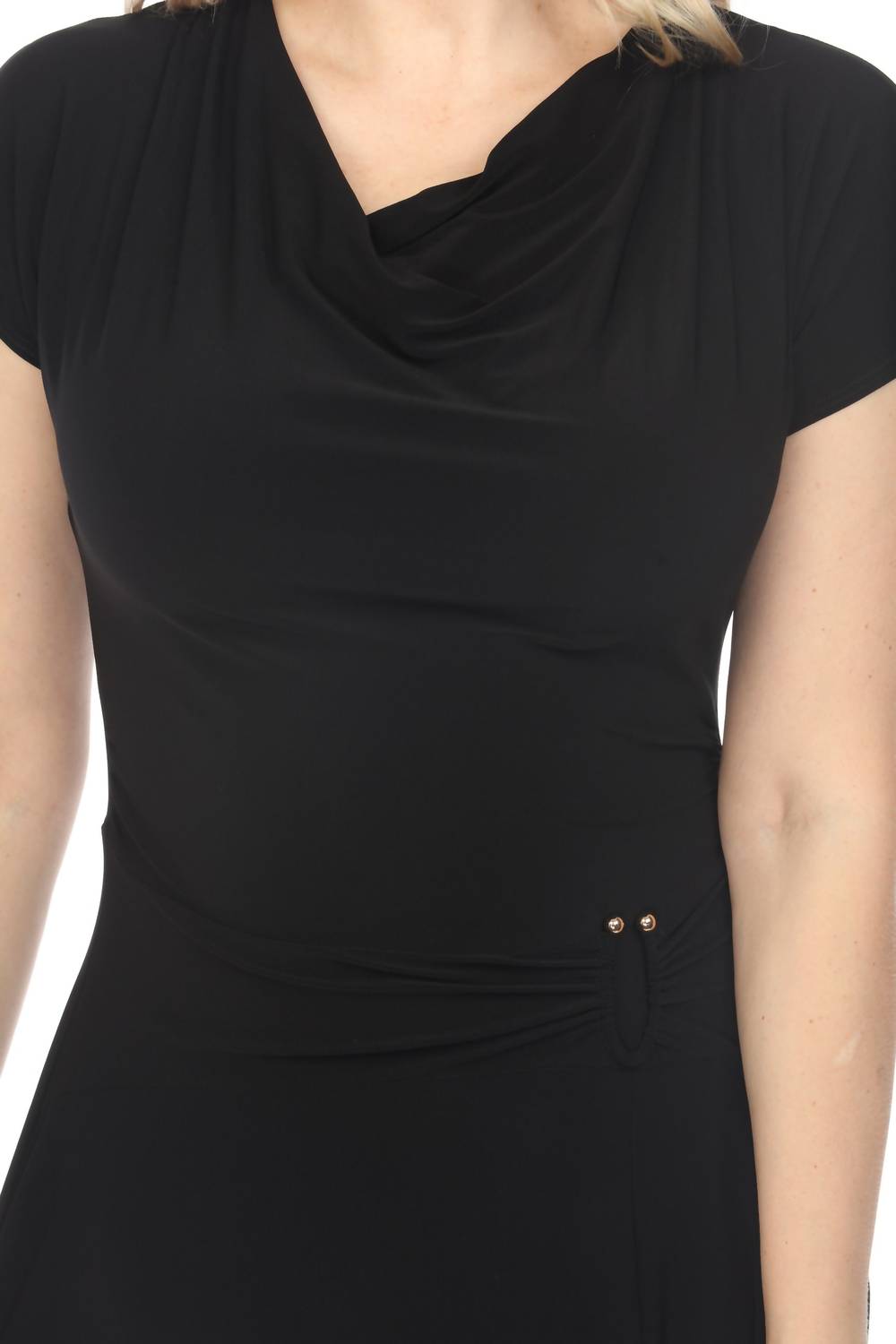 Joseph Ribkoff - Cowl Neck Dolman Sleeve Midi Fit & Flare Dress
