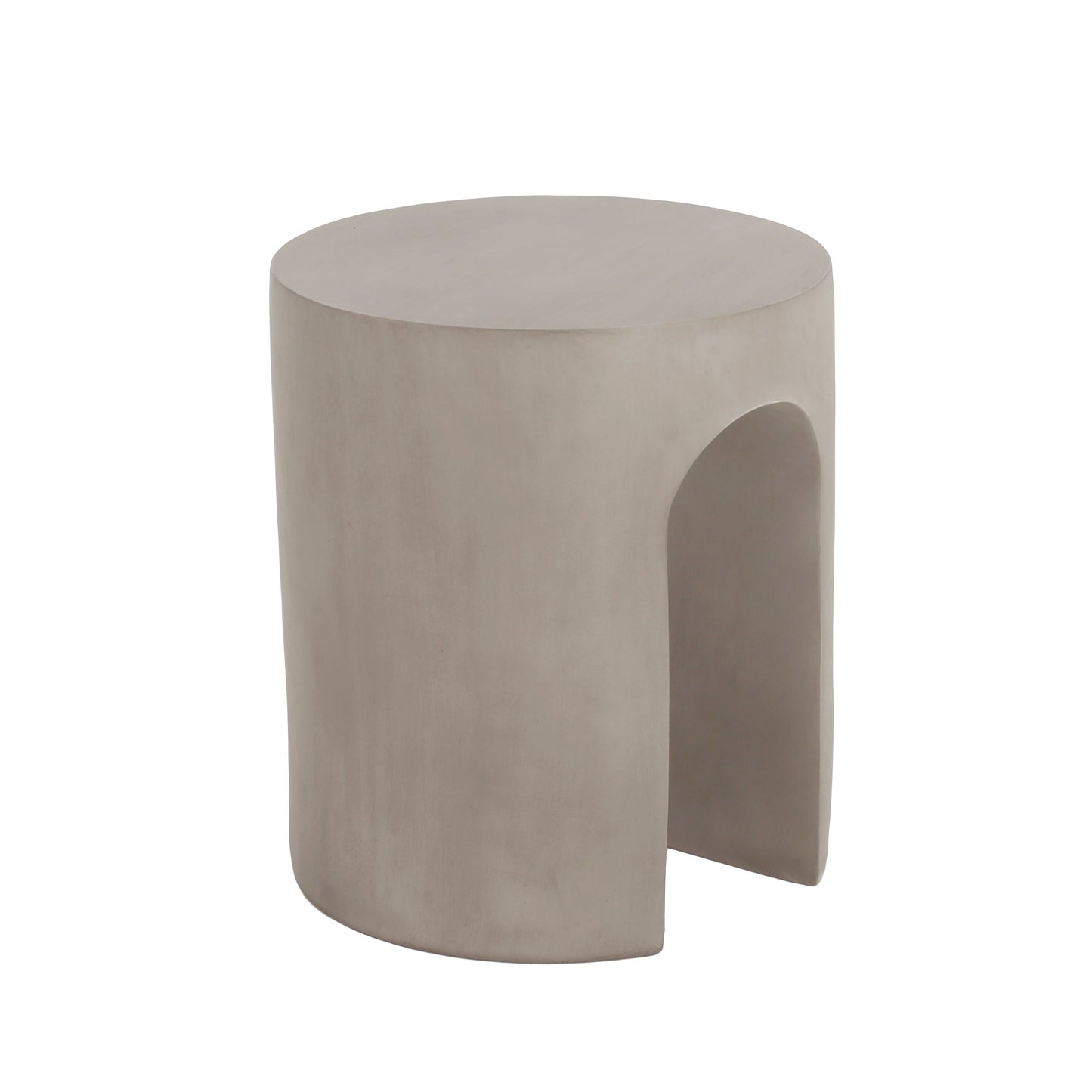 Outdoor MGO Round U-Shape Side Table Light Grey