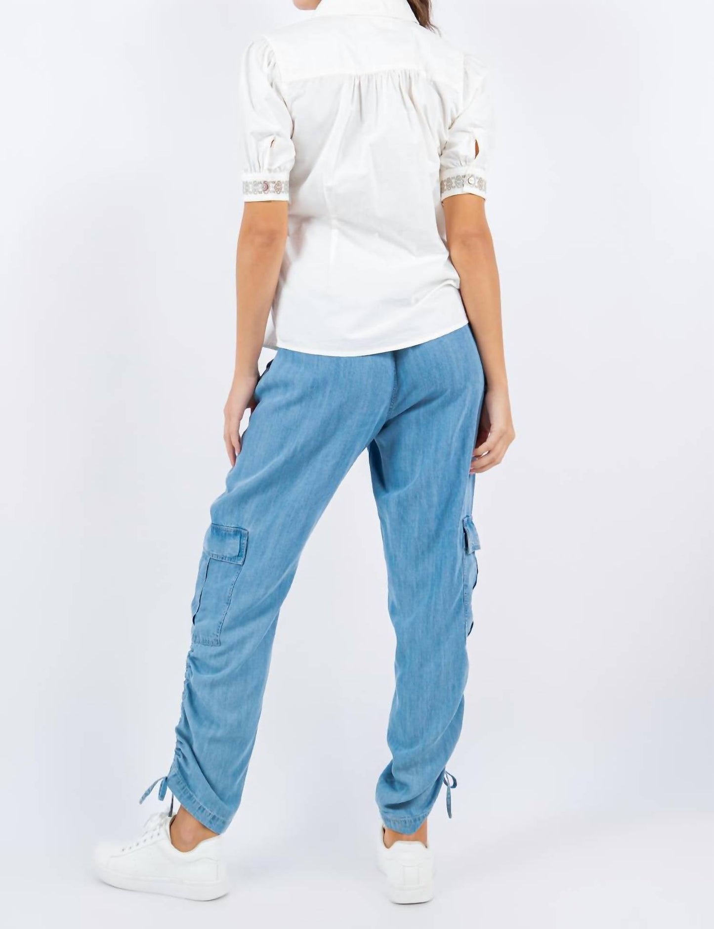Paparazzi - Tencel Denim Cinched Cargo Pant