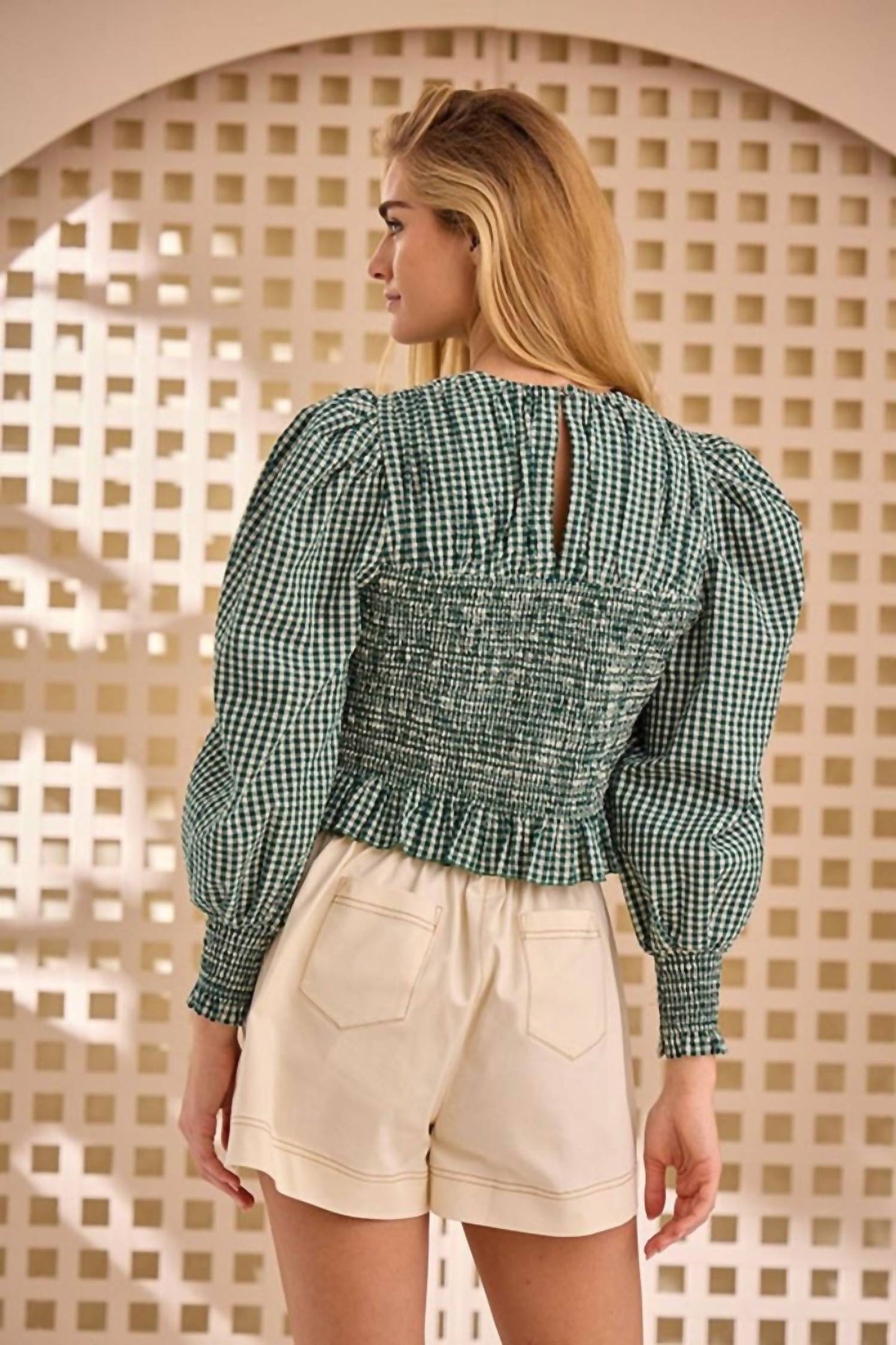 Hunter Bell - Eubanks Smocked Top