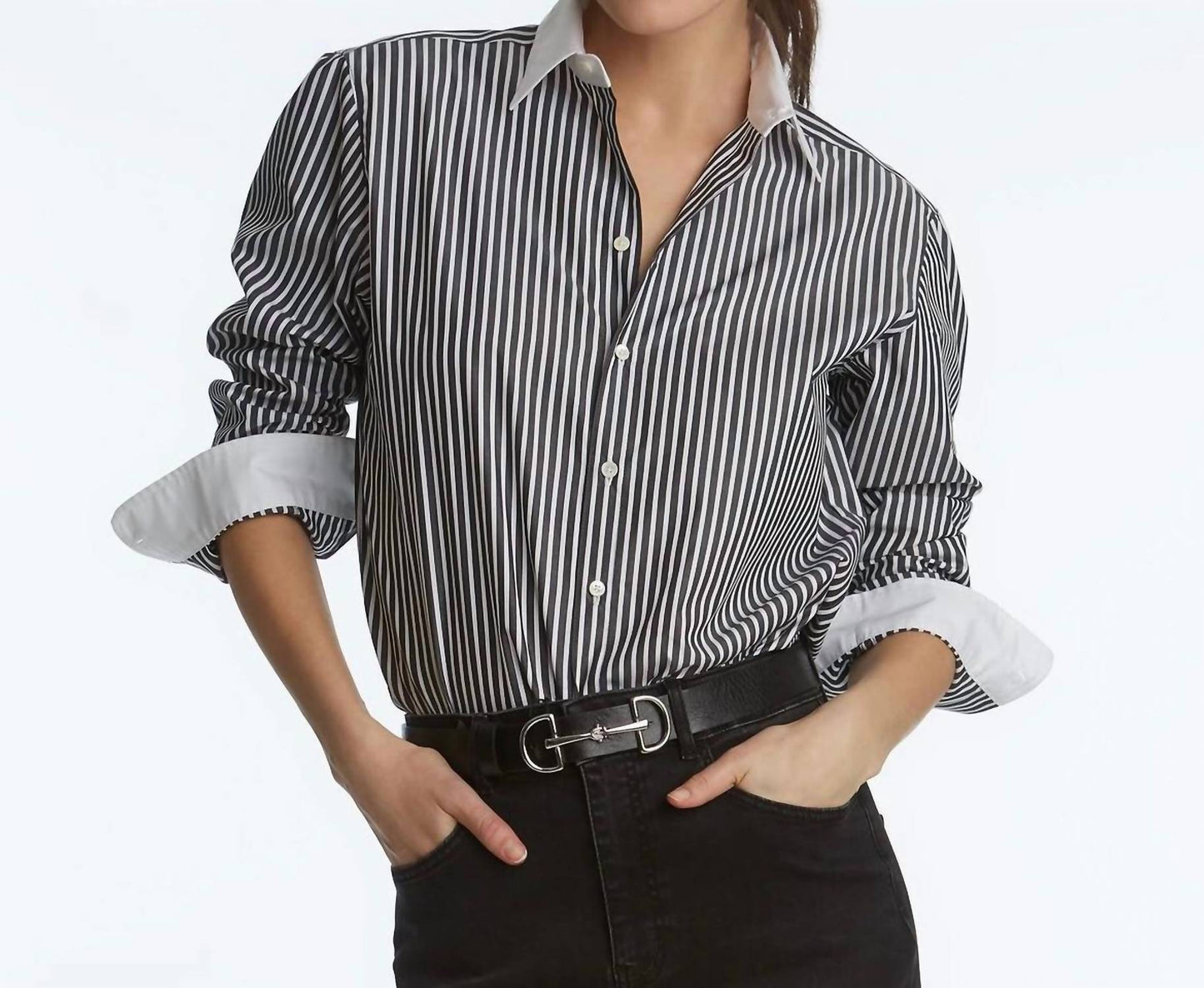 Elliott Lauren - Button Front Striped Shirt