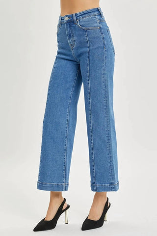 Risen - Full Size High Rise Wide Leg Jeans