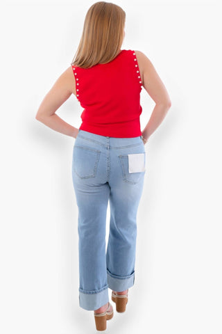 Entro - Liz Pearl Trim Knit Tank