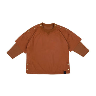 Omamimini - Kids' Layered Nylon Top with Jersey Sleeve