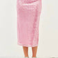 Idem Ditto - Mermaid Sequin Midi Skirt With Side Slit