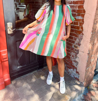 Entro - Fall Candy Stripe Dress