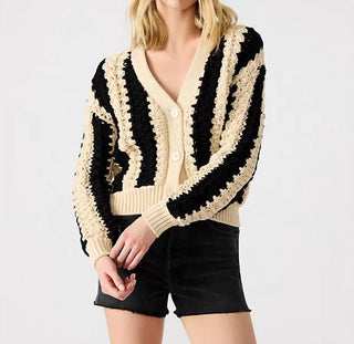 Steve Madden - Lucas Striped Knit Button-front Cardigan