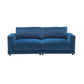 Modern Square Arm Sofa with Soft Fabric Upholstery and Deep Cushions