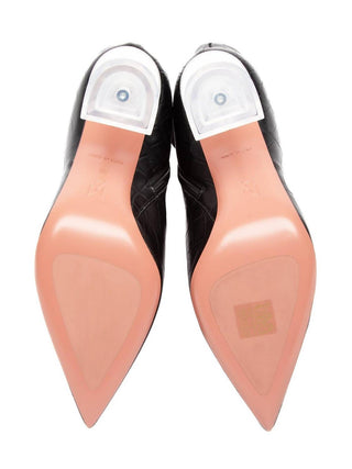 Amina Muaddi - Women's Giorgia Croc Leather Mid-calf Boots