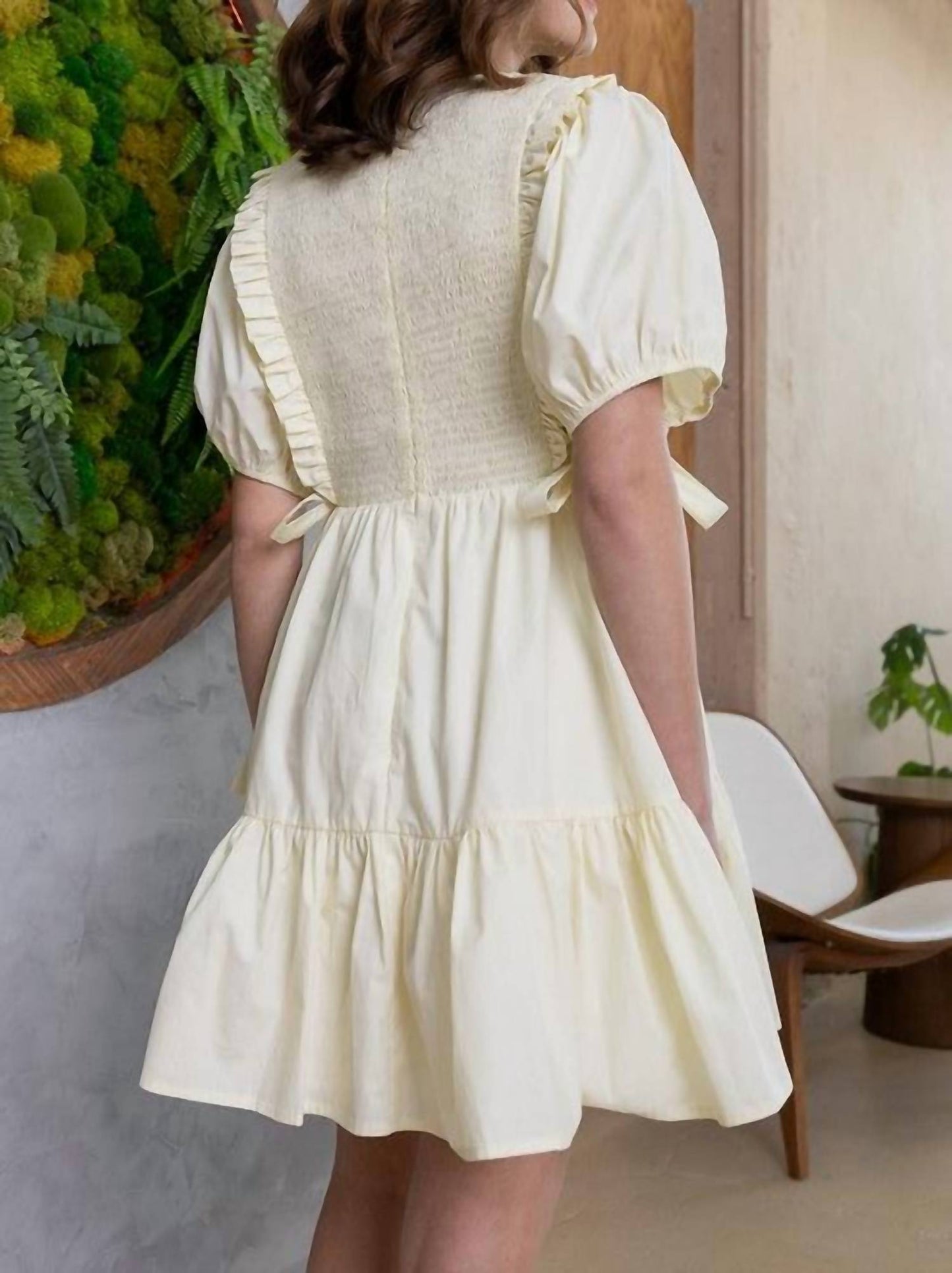 Heyson - Michelle Puff Sleeve Mini Dress