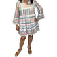 Entro - Summer Stripe Bell Sleeve Tiered Dress