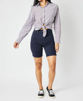 Judy Blue - High Waist Garment Dyed Bermuda Shorts