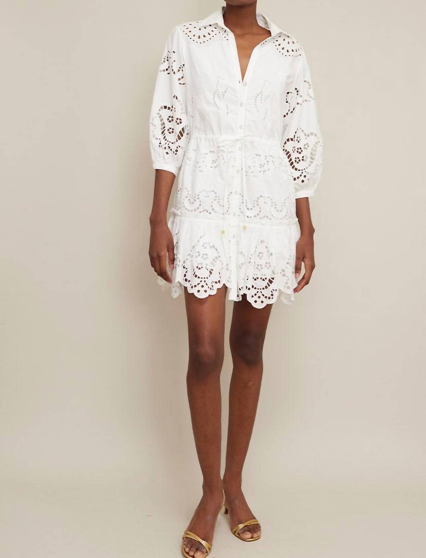 Cara Cara - Robin Embroidered Eyelet Mini Dress