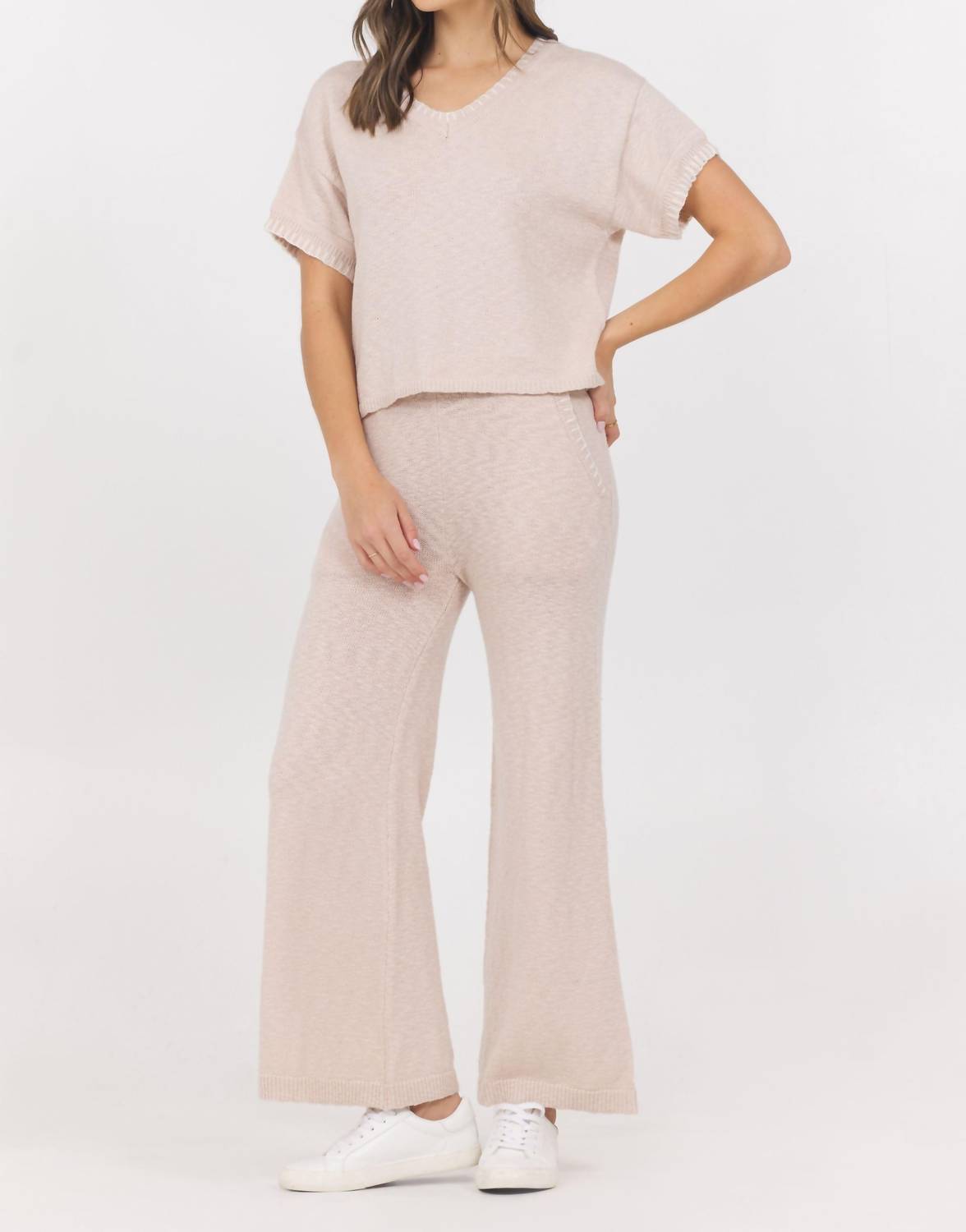 Vintage Havana - Knit Pant With Whip Stitch