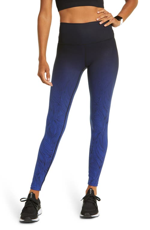 Zella Women's High Waist Studio Lite Ankle Leggings - Blue Clematis Ombre
