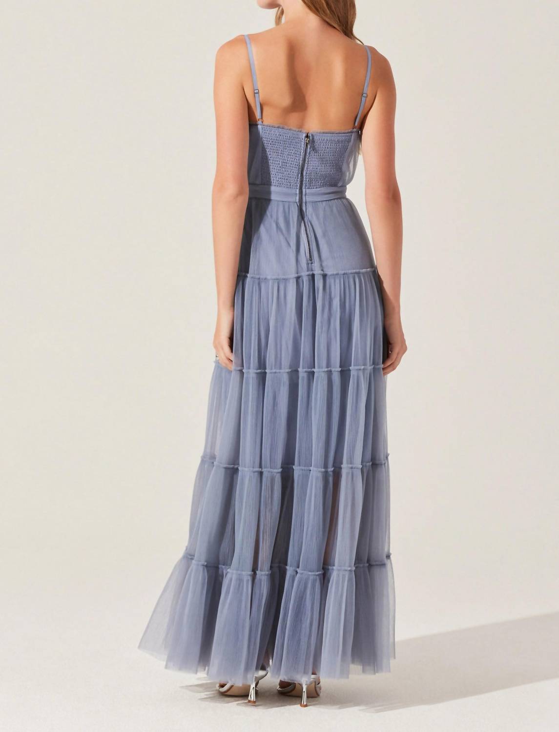 Astr - Mireya Bustier Tulle Maxi Dress