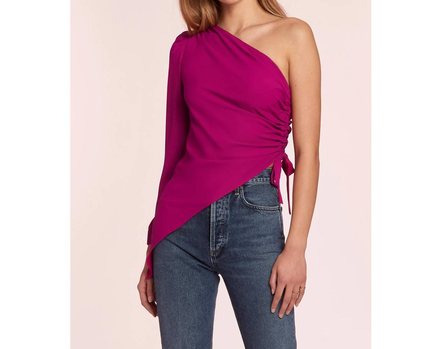 Amanda Uprichard - Maryclare One Shoulder Long Sleeve Top