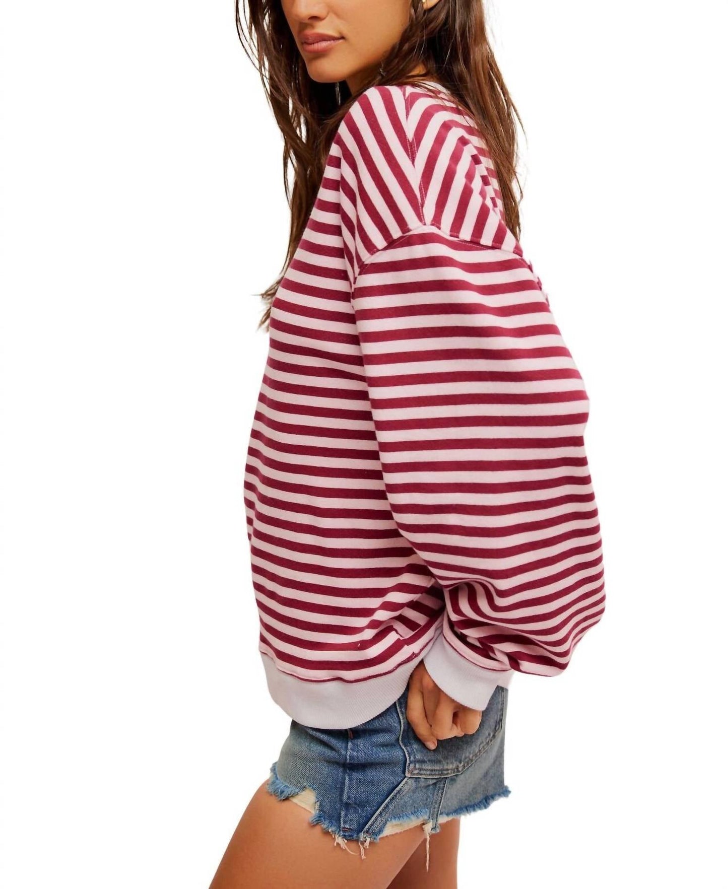 Free People - Classic Stripped Crew Sweater