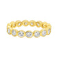 Allyanna Gifts - Women's Sterling Silver Moissanite Eternity Band