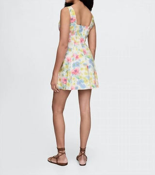 Gap - Sleeveless Square Neck Linen-blend Mini Dress