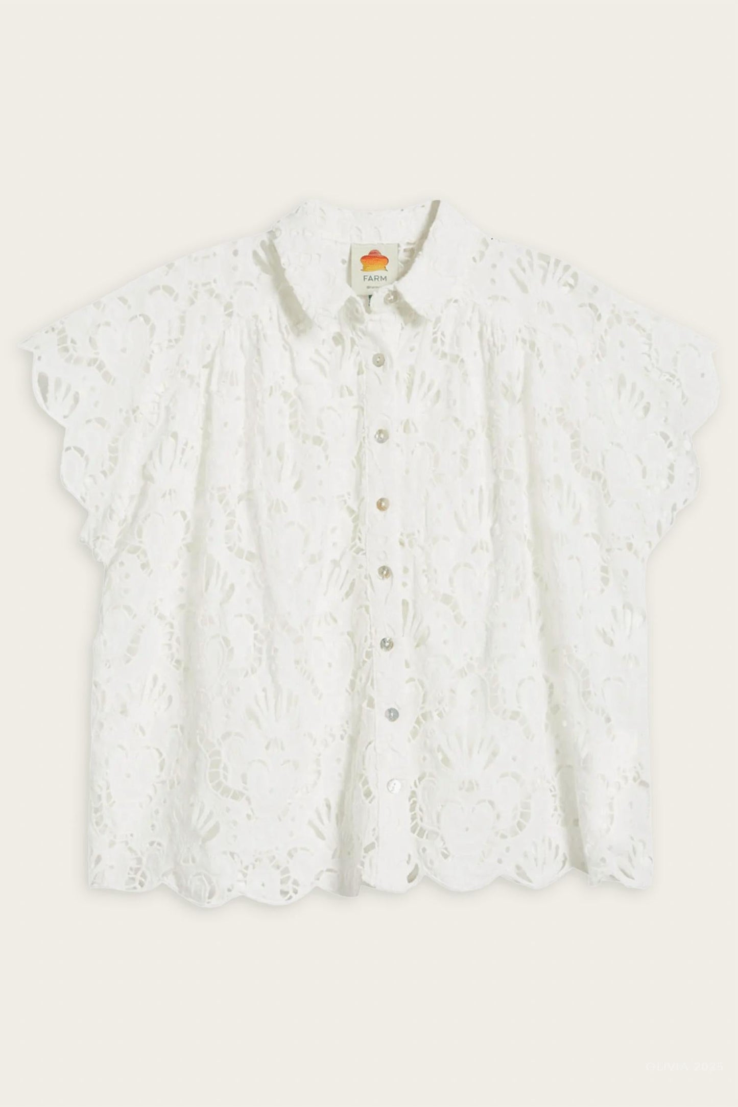 Farm Rio - Seashell Eyelet Shirt