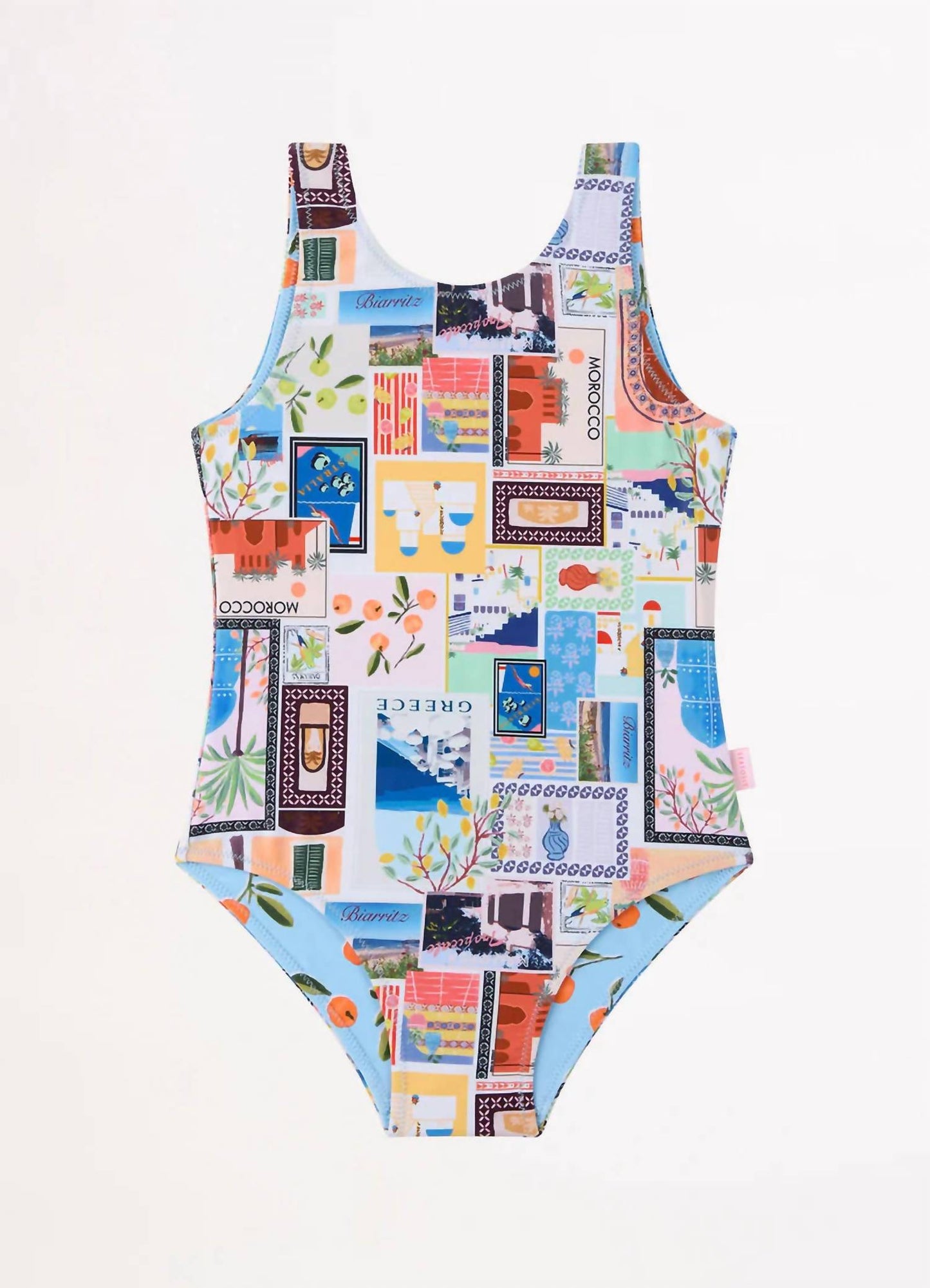 Seafolly - Girl's On Vacation Reversible One Piece Swimsuit