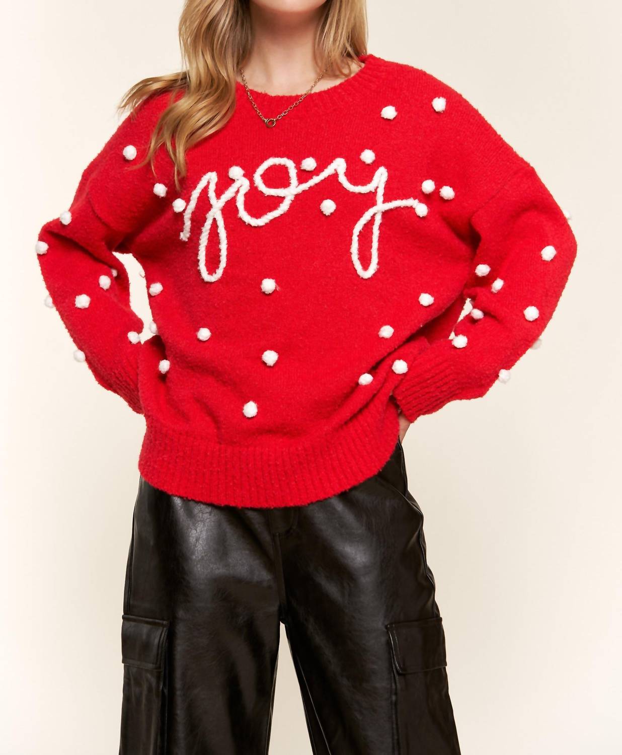 A Thousand Words - Joy Pompom Pullover Sweater