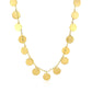 Choker Necklace with Polished Discs in 14k Yellow Gold
