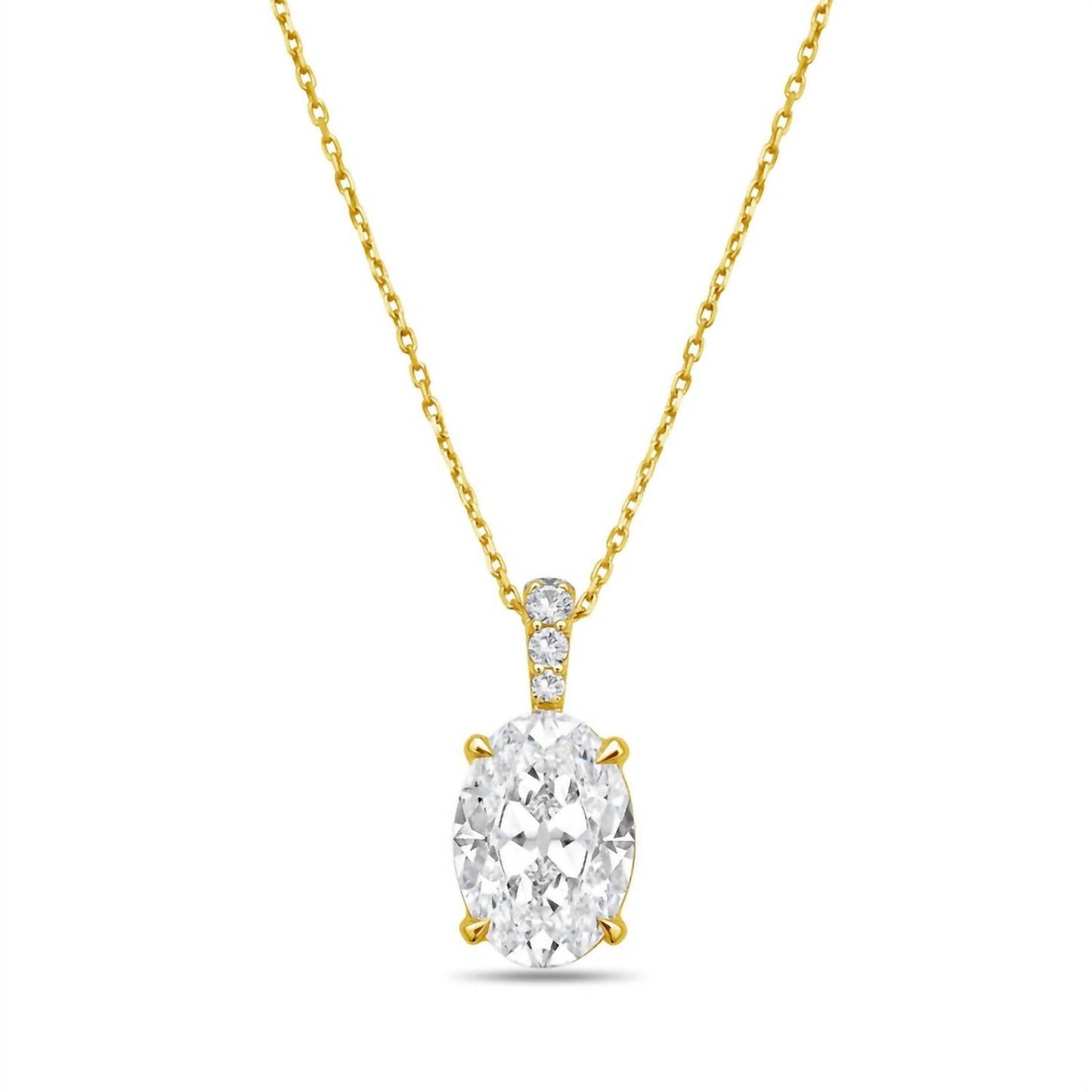 Diana M Jewels - Women's Lab Grown Diamond Solitaire Pendant Necklace