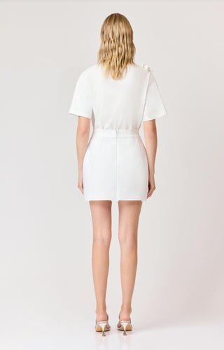 Curaae - Azzuro Jersey Crochet T-shirt