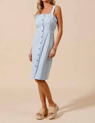 Trendsi - So Me Button Down Pocket Front Pinafore Dress