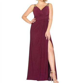 Mac Duggal - Grecian-Inspired Sleeveless Jersey Prom Dress - Plus