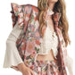 &Merci - Flutter Sleeve Floral Puff Vest