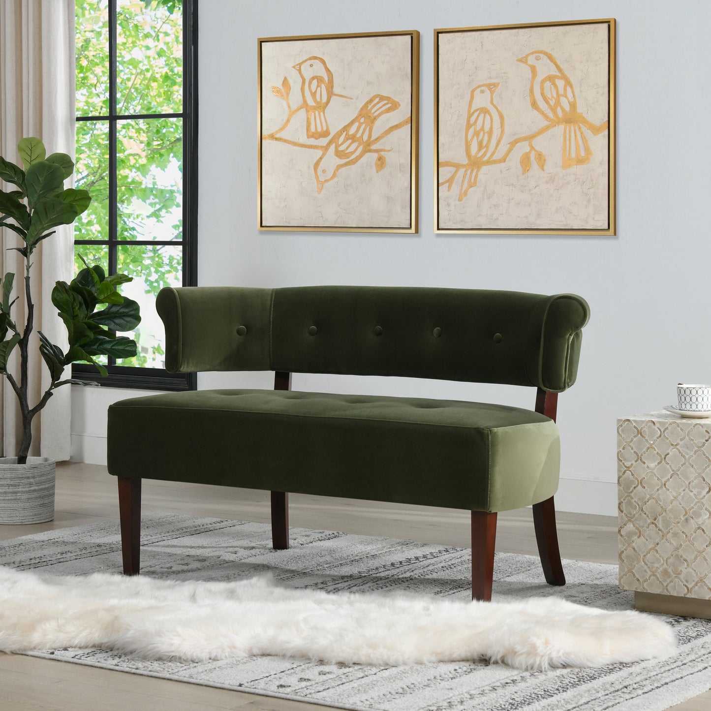 The Ellingsvik Mid-Century Banquette Accent Chair