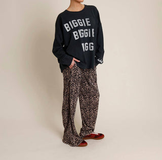 Anniewear - Leopard Print Fancy Wide Leg Pants