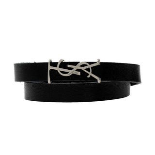 Saint Laurent - Women's Monogram Leather Bracelet