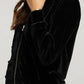 Chaser - Velvet Long Sleeve Zip Up Hoodie