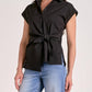 Elan - Button Down Tie Waist Shirt