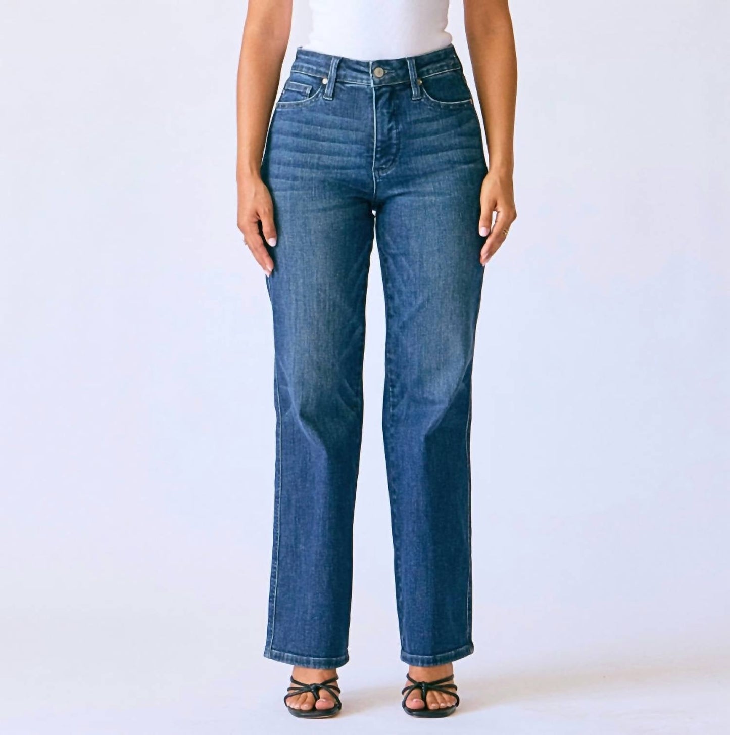 Judy Blue - Just Right Straight Leg Jeans - Petite