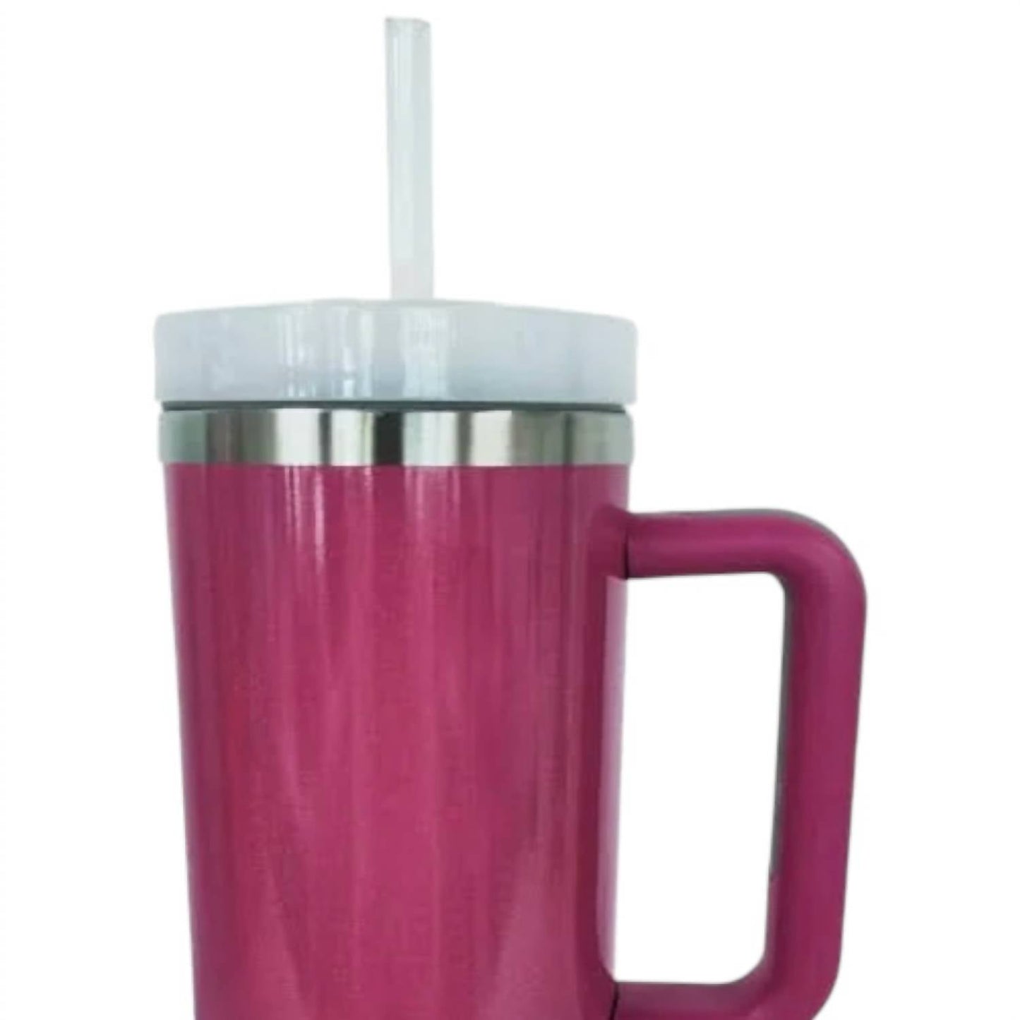 Trendsi - Stainless Steel Tumbler with Handle and Straw