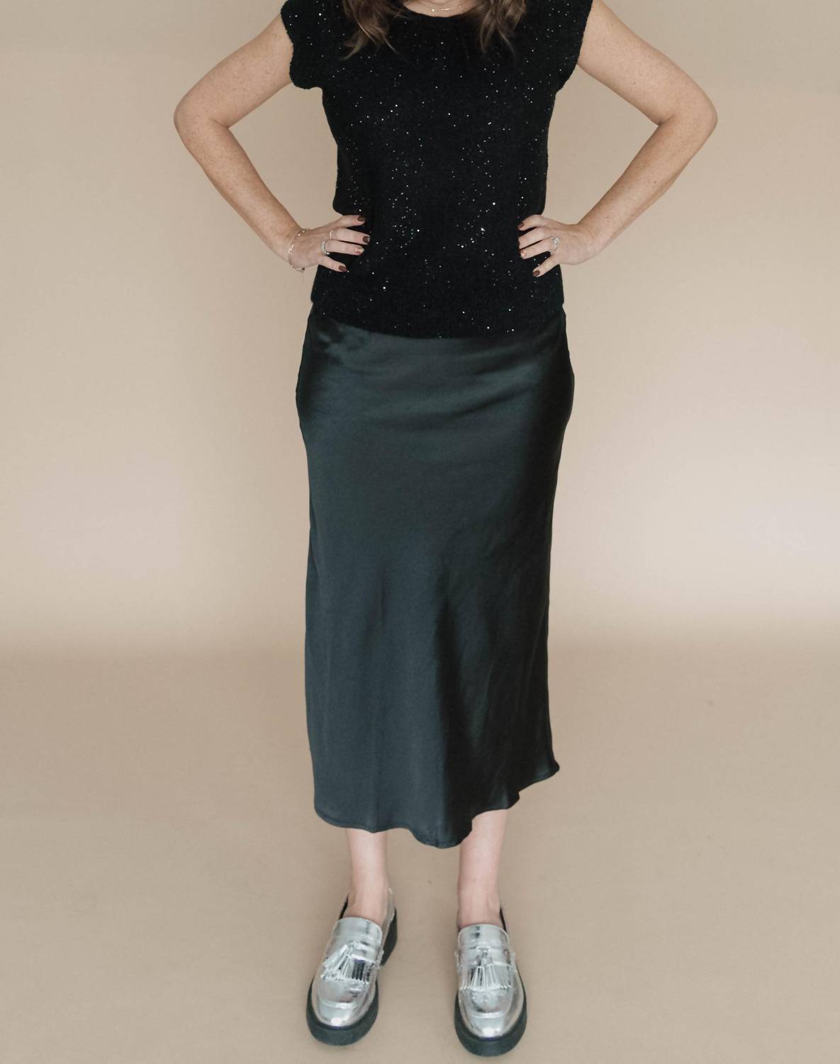 Entro - Smitten For You Satin Skirt