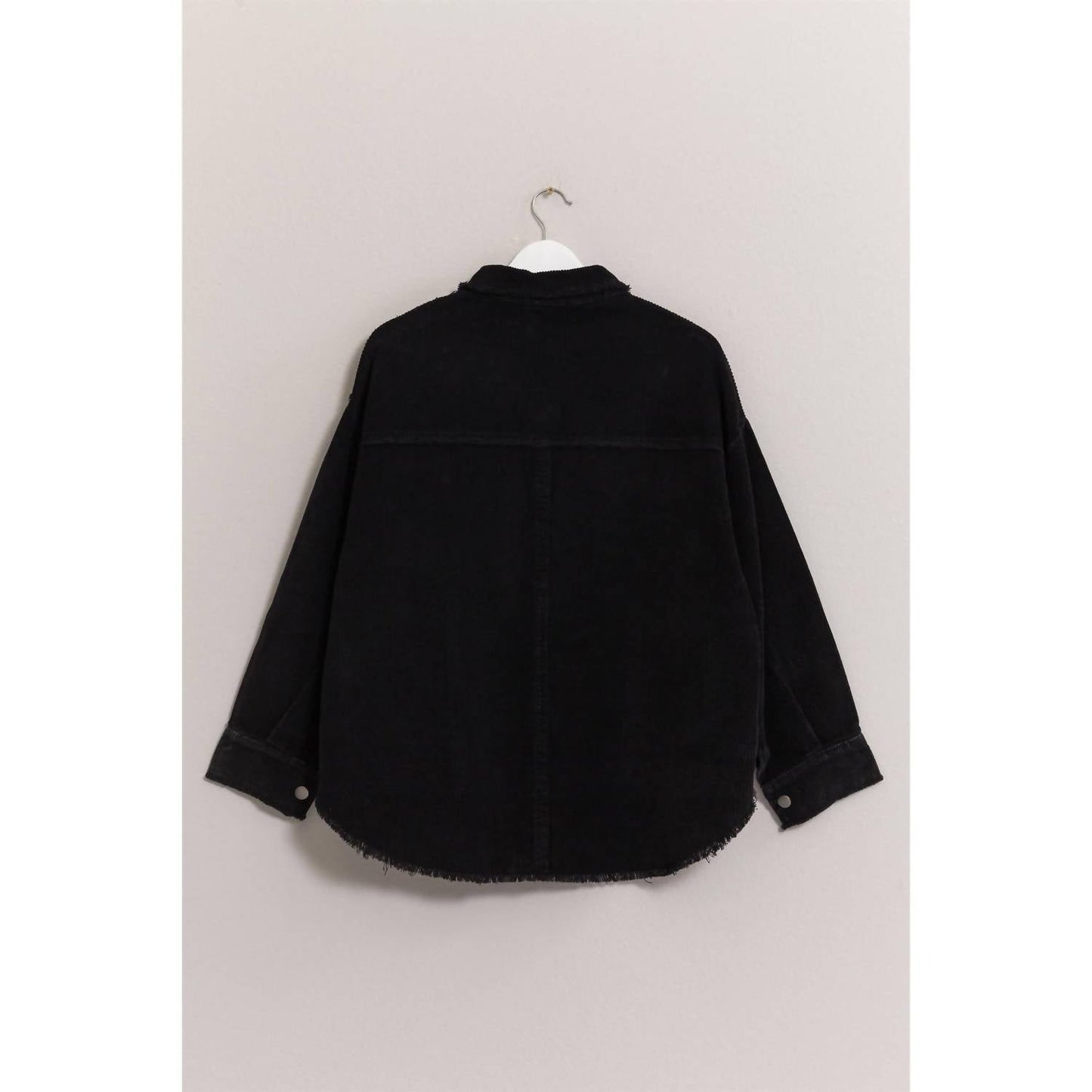 Hyfve - Women's Washed Corduroy Frayed Shacket