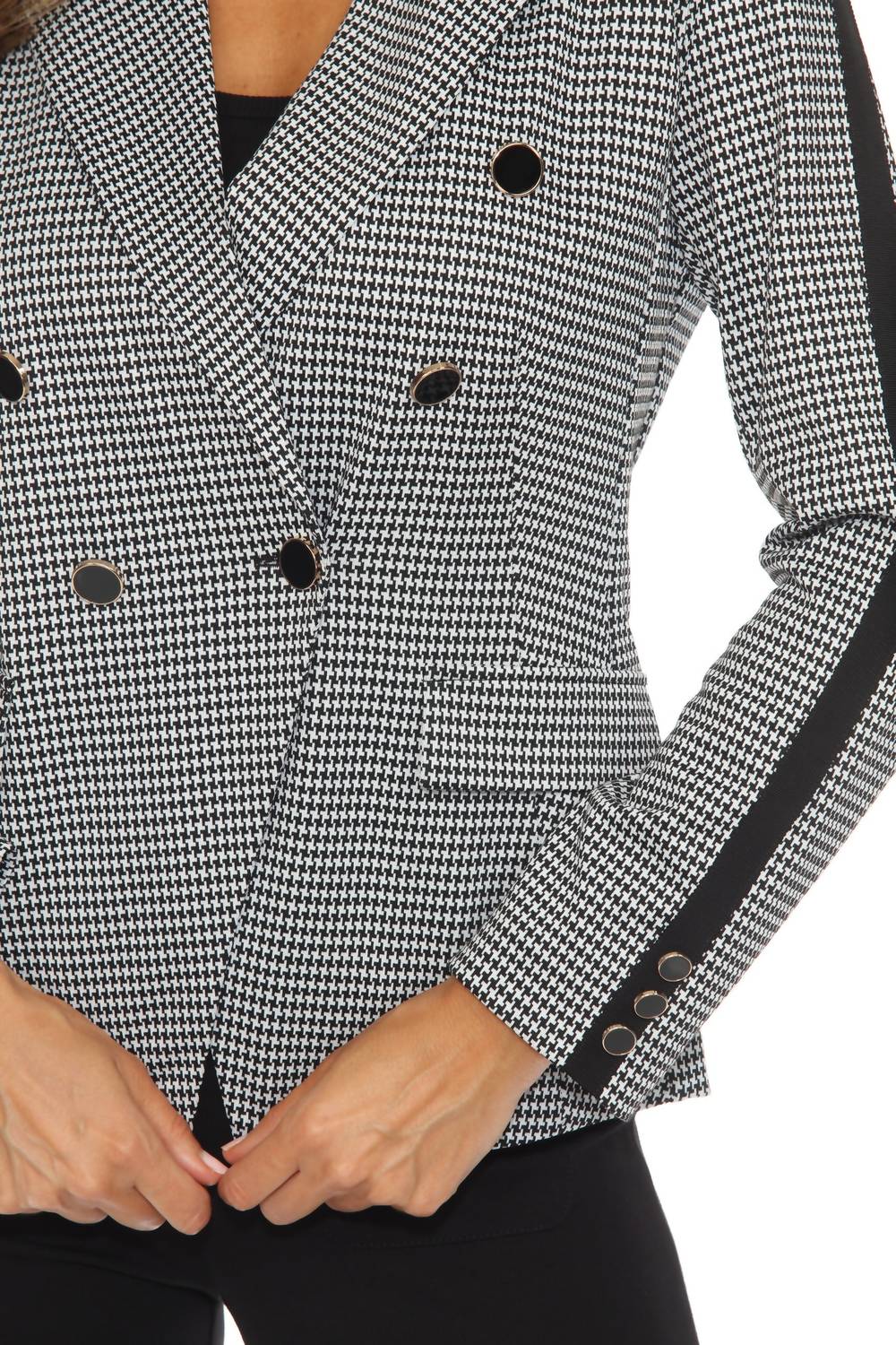 Joseph Ribkoff - Houndstooth Double Breasted Blazer