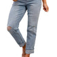 Judy Blue - American Stars Mid-Rise Cuffed Boyfriend Jeans