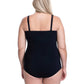 Profile By Gottex - Plus Size Scoop Neck Shirred One Piece Swimsuit