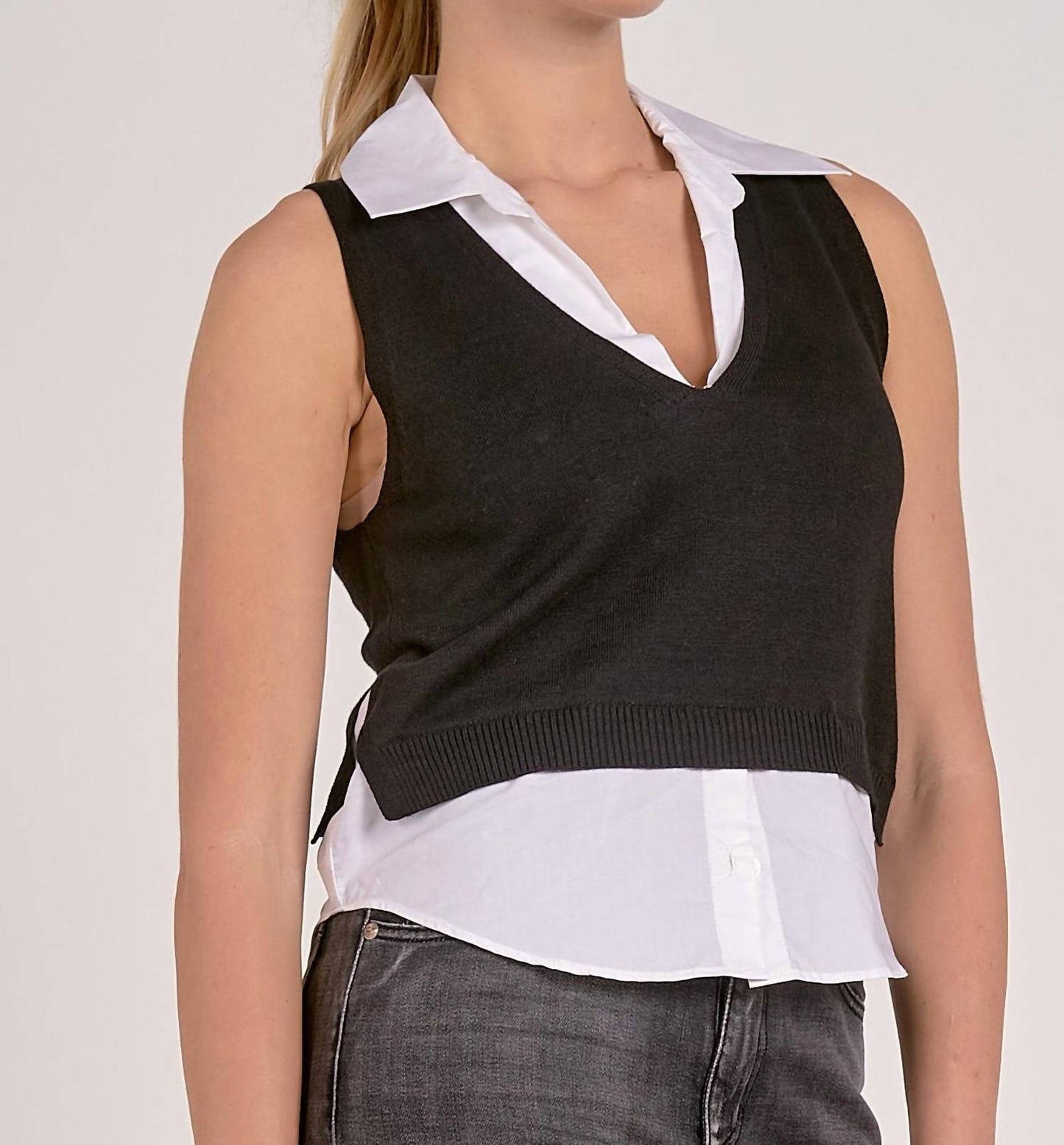 Elan - Orly Sweater Vest Top