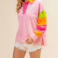 Bibi - Out & About Colorblock Pullover Top