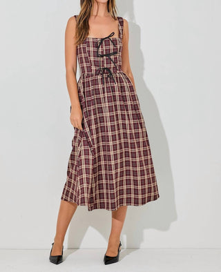 Baevely By Wellmade - Ribbon Accent Tank Midi Dress